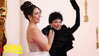 Oscars 2024 Rita Moreno walks the red carpet with her daughter [upl. by Nerhtak642]