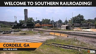 Cordele Georgia USA  Virtual Railfan LIVE [upl. by Ikkiv556]