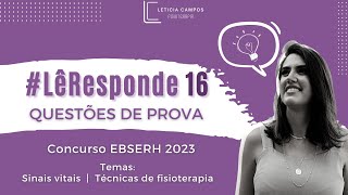 LêResponde 16 questões do concurso EBSERH 2023 [upl. by Achilles]