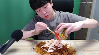 내가 제일 좋아하는 라면 조합 불닭볶음면  짜파게티 먹방  MUKBANG [upl. by Kerekes]