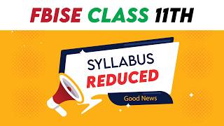 Class 11th Syllabus Reduced  Important Update from Federal Board [upl. by Mickelson]