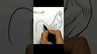 How To Draw Rooster Short [upl. by Okiron]