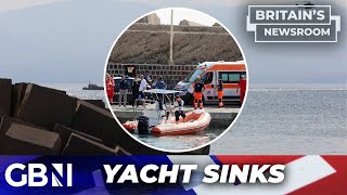 Sicily yacht sinking One dead and six missing as vessel SINKS off Italian coast [upl. by Aldric]