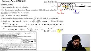 Exercice  Correction  Champ magnétique par une solénoïde 1bac BIOF [upl. by Brink]