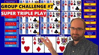 Video Poker Group Challenge Super Triple Play Draw Poker [upl. by Streeter374]