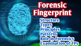 Forensic Fingerprint  Types Patterns Principles Structure of Fingerprint  Quiz on Fingerprint [upl. by Anthe]