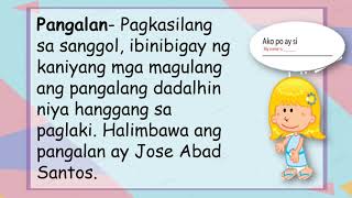 Mga Batayang Impormasyon Tungkol sa Sarili Pivot Module AP1 Q1 Week 1  MELC Based [upl. by Llevad]