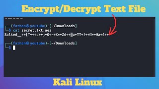 How to ENCRYPT and DECRYPT Text File on Kali Linux [upl. by Tarrah298]