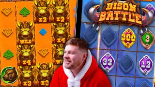 BISON BATTLE BackToBack BIG SLOT WINS visit fruityslotscom for latest new casino offers [upl. by Ekyt]