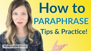 How to Paraphrase  Tips amp Practice  English Writing Skills [upl. by Sevik]