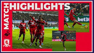 Match Highlights  Swansea City 1 Boro 2  Matchday 22 [upl. by Lamb]