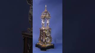 c1895 French Wallace Fountain Animated Industrial Clock [upl. by Ayrb365]