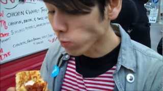 Kobayashi Tackles Foodspottings 2012 Street Food Fest [upl. by Garrot]