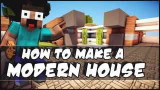 Minecraft Lets Build Modern House 8  Part 6 [upl. by Leeland]