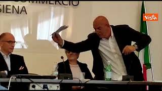 Rizzo strappa i Trattati Europei davanti a Letta al confronto per le suppletive di Siena [upl. by Laersi]