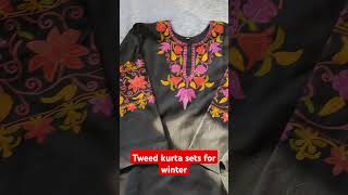 Tweed kurta sets for winterwhatsapp at 9999777835 [upl. by Lazaro838]