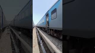 Train speed 🚄 200km 😱 indianrailways train railway rail shorts viralvideo [upl. by Awahsoj]