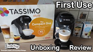 Bosch Tassimo Style Coffee Machine first use  Unboxing amp Review How to use [upl. by Eniluj954]