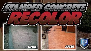 How to Recolor Stamped Concrete Floors [upl. by Nonrev]