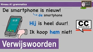 NT2 A2 Verwijswoorden  verwijzen naar dingen  hij🚘hem het👕 ze🍇  12 learndutch nederlandsleren [upl. by Keppel354]