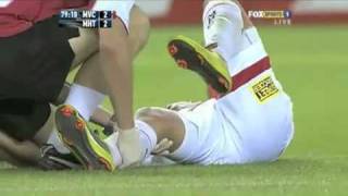 Kevin Muscat Red Card vs Melbourne Heart 22111 [upl. by Ynnaffit130]