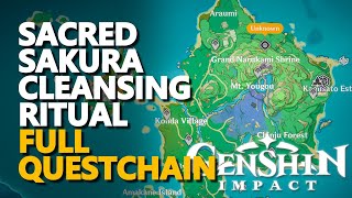 Sacred Sakura Cleansing Ritual Genshin Impact Full questchain [upl. by Anestassia]