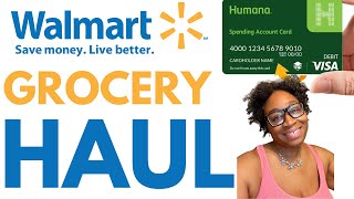 HUMAMA SPENDING ACCOUNT VISA CARD  FREE FOODLOL  WALMART GROCERY HAUL GROCERIES amp PERSONAL [upl. by Mayes]