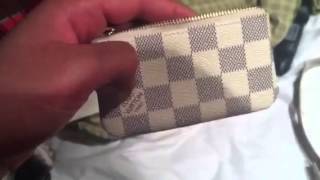 Authentic Louis Vuitton damier azur coin pouch [upl. by Dar607]