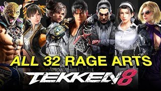 Tekken 8All rage arts [upl. by Esened350]