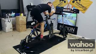 Zestaw Wahoo Kickr Smart trenażer desk climb headwind na Zwift [upl. by Kaia]