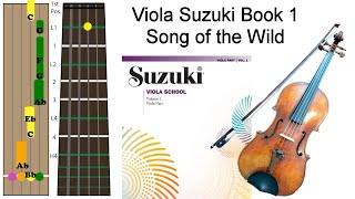 How to Play Suzuki for Viola Song of the Wild Tabs Tutorial [upl. by Eirac]