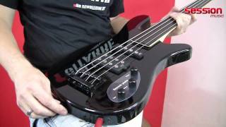 Warwick Rockbass Streamer Blackhawk 4 BK HP Fretless [upl. by Newg]