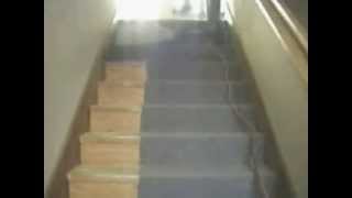 the best way how to remove carpet off stairs easy glued down carpet removal [upl. by Ferdinanda]