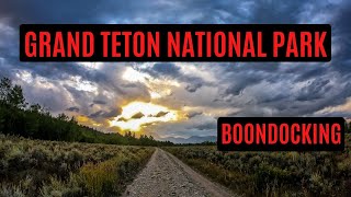 BOONDOCKING GRAND TETON NATIONAL PARK WYOMING  4x4 RECOMMENDED  RV LIVING [upl. by Eramat]