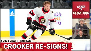 Ottawa Senators Agree To 1Year Extension With RFA Angus Crookshank  2024 NHL Draft Rankings 1312 [upl. by Arocat]