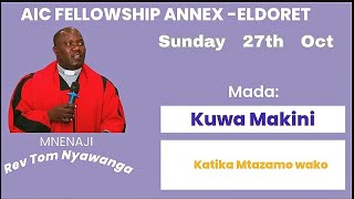 27102024  AIC FELLOWSHIP ANNEX  ELDORET KISWAHILI ONLINE SERVICE [upl. by Anotyad]