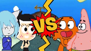 MUGEN Battles  WolfychuHanazuki vs Darwin WattersonPatrick Star [upl. by Nievelt]