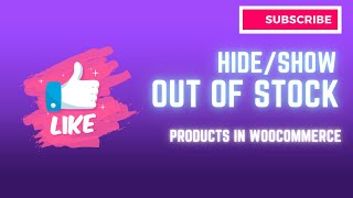 Hide or Show Out of Stock Products in Woocommerce Catalog  woocommerce tutorial [upl. by Derayne]