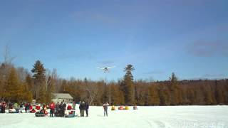 L19 Superdog II Landing on Skis in Maine [upl. by Moreen234]