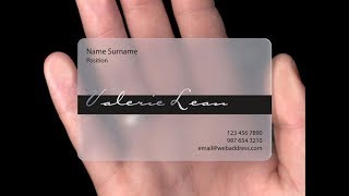 Transparent Business Cards [upl. by Barden]