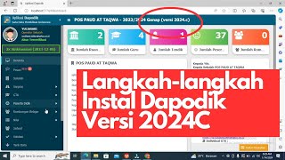 CARA INSTAL DAPODIK VERSI 2024C [upl. by Peter503]