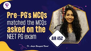 quotThe Quality of MCQs on PrePG app is incrediblequot Says Dr Anuja Ramgopal AIR 452 NEET PG 2024 [upl. by Nylarahs]