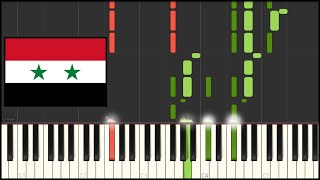 Syria National Anthem  Humat adDiyar Piano Tutorial [upl. by Kcirrem]