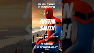 Epic SpiderMan Birthday Invitation for Kids  Spidey Themed Bday Party Digital Invitation [upl. by Oirramaj390]