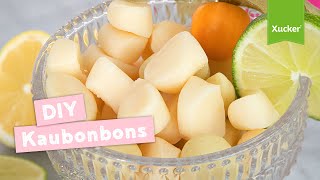 Kaubonbons selber machen  Rezept OHNE ZUCKER  DIY Fruchtgummis [upl. by Hniv845]