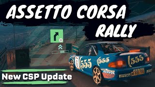 Assetto Corsa Rally Guide and News CSP update Rally Mode Copilot LCS Pure 20 amp Online Replays [upl. by Gristede]