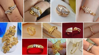 2025 New Design Gold Finger Ring 💍 CollectionLatest Light Weight Gold Engagement Ring 💍 Design [upl. by Eihtur]