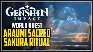 Araumi Sacred Sakura Cleansing Ritual Genshin Impact [upl. by Maghutte]