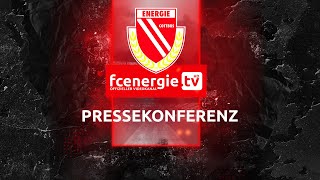 Pressekonferenz nach dem Regionalligaspiel FC Energie Cottbus vs Berliner AK [upl. by Allcot779]