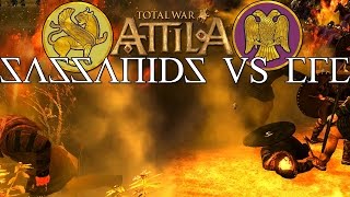 G1 Sassanid Empire vs ERE  Maximus vs Obelix  Total War Attila Battle [upl. by Maddeu]